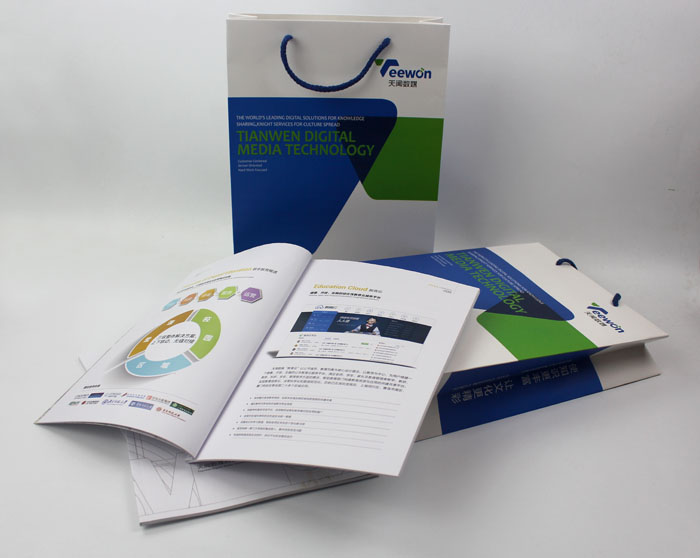 手提袋制作、企業(yè)畫(huà)冊(cè)印刷，天聞數(shù)媒科技也是選擇長(zhǎng)沙印刷廠日大彩印